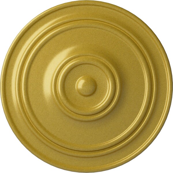 Ekena Millwork Classic Ceiling Medallion (For Canopies up to 5 1/2"), Hand-Painted Rich Gold, 21 7/8"OD x 2 3/8"P CM22CLRGS - main
